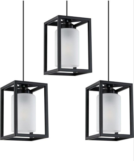 (New in Box) 3 Pack 1 Light Hanging Indoor Kitchen Island Pendant Light 6