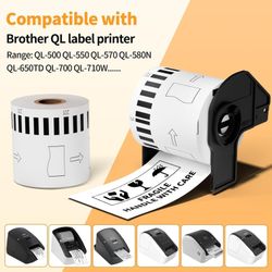 Continuous Paper Label Rolls 2.4 Inch X 100 Feet 8 Pack