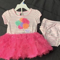 New super cute Wonder Kids toddler girl size 18 month “Mommy’s Sweet Girl” shimmery silver ruffled tulle tutu dress with diaper cover