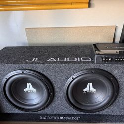 Two 12s Subs In Box With Amp 