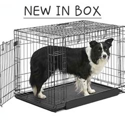 Brand New Lrg'xl Dog Crate 2 Door Folding Pet Kennel With Tray Animal Cage Up To 70lbs Jaula De Mascota 