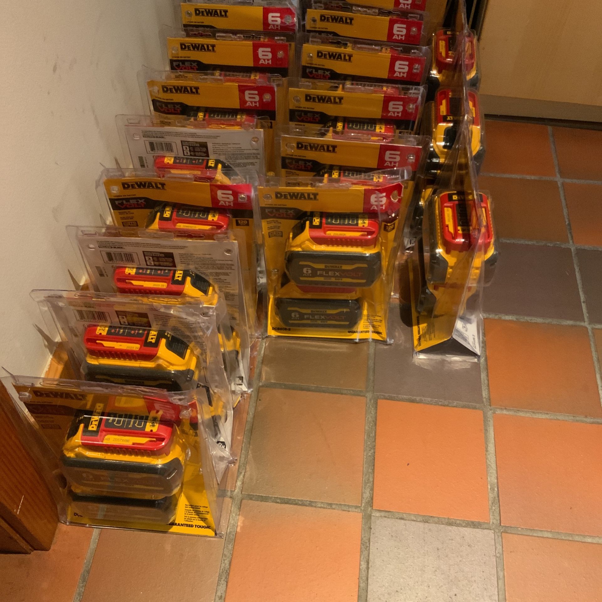 Brand New Dewalt, 6ah Flex, Volt Batteries Two In A Pack Each Pack Is 225 A Piece Home & Garden