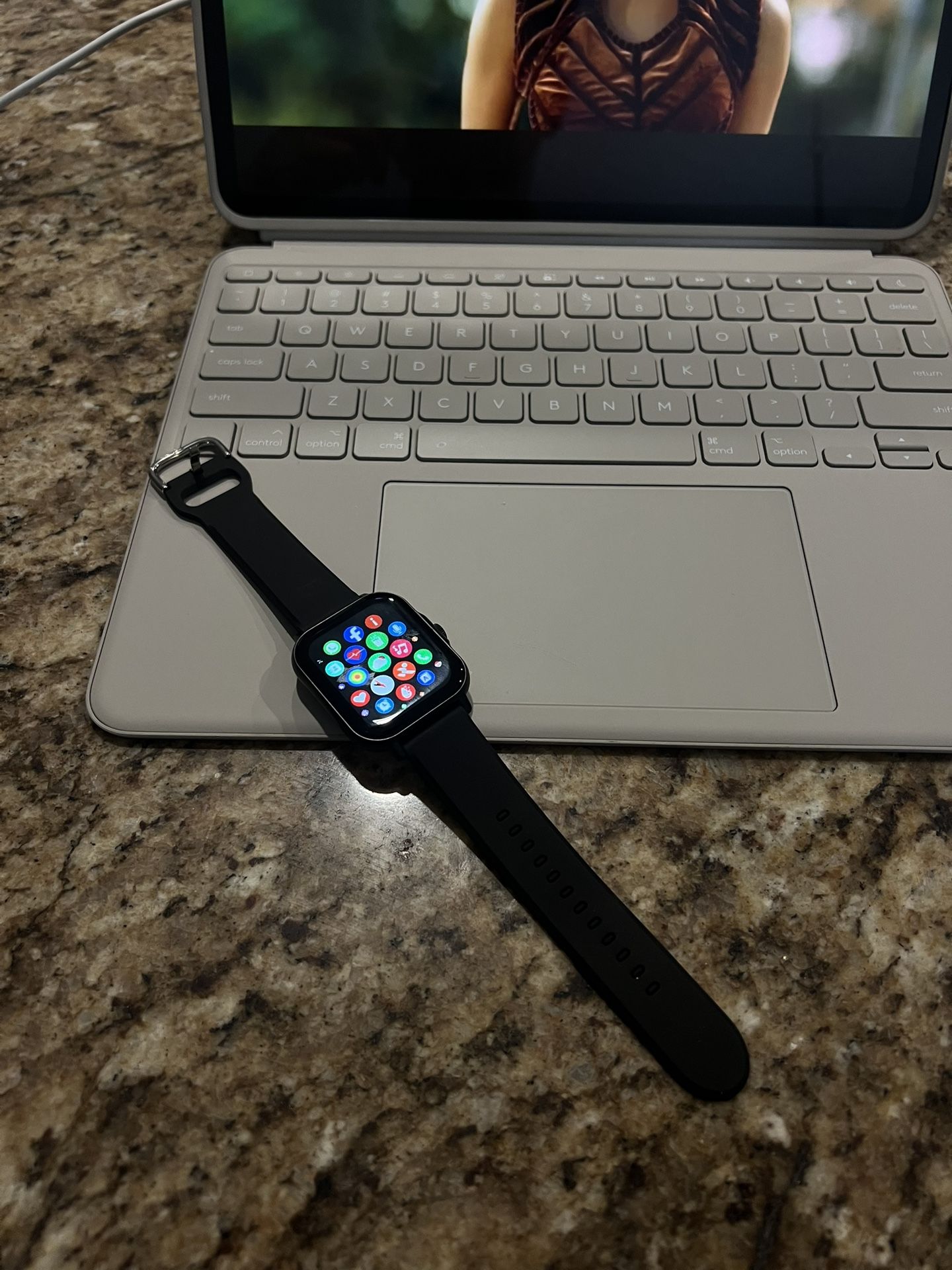Smart Watch With Black Band