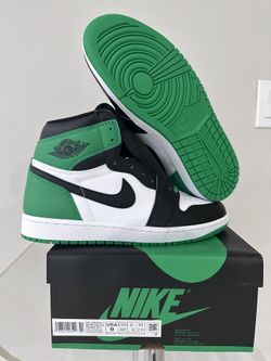 Air Jordan 1 High Black And Lucky Green Size 9M