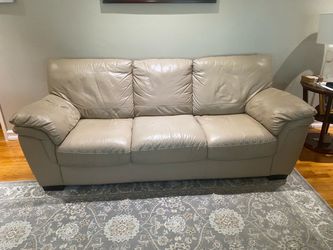 Italian leather sofa and love seat