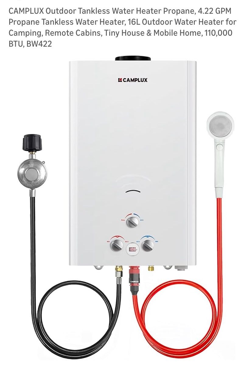 New Camplux Tankless Gas Water Heater