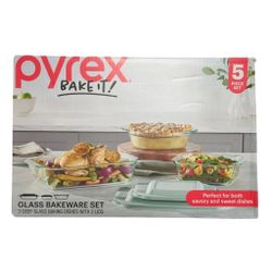 Pyrex Deep Glass Baking Dish Set, 5-Piece