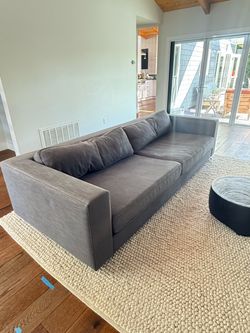 Restoration Hardware sofa- grey linen blend