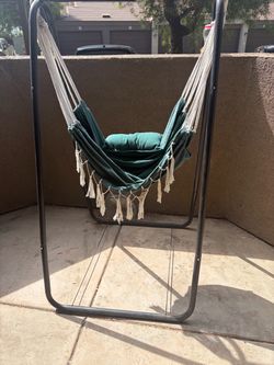 Hammock Chair with stand for hanging swing chair heavy duty steel hold up to 350 pounds