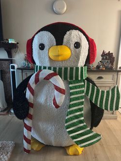 Large Christmas Penguin Holiday Decoration