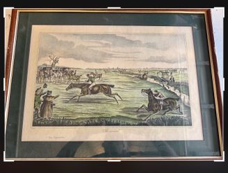 Vintage Framed Henry Alken Lithograph – “The Arrival”