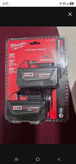 Milwaukee M18 RedLithium XC5.0 Battery 2-Pack