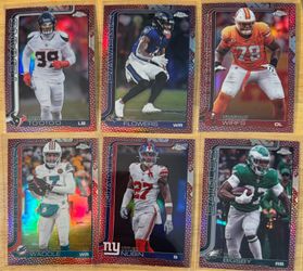 Topps Chrome 2025 PigSkin Leather Refractor lot of 6
