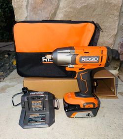RIDGID 18V Cordless 1/2 in. Impact Wrench Kit with 4.0 Ah Battery and Charger New