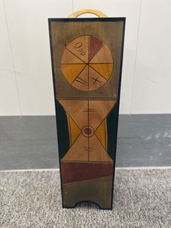 Vintage Kakadu Hand-Painted Wood CD Tower / Media Storage Rack by Reut Shahar