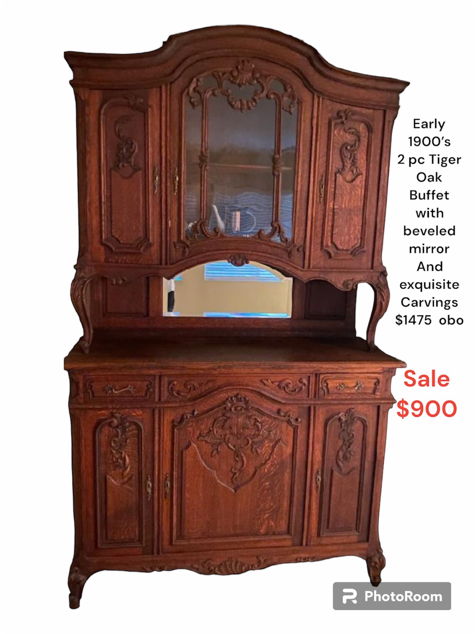 ANTIQUE HUTCH/SIDE BOARD