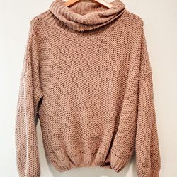 In Loom Tan Knit Sweater Size M/L