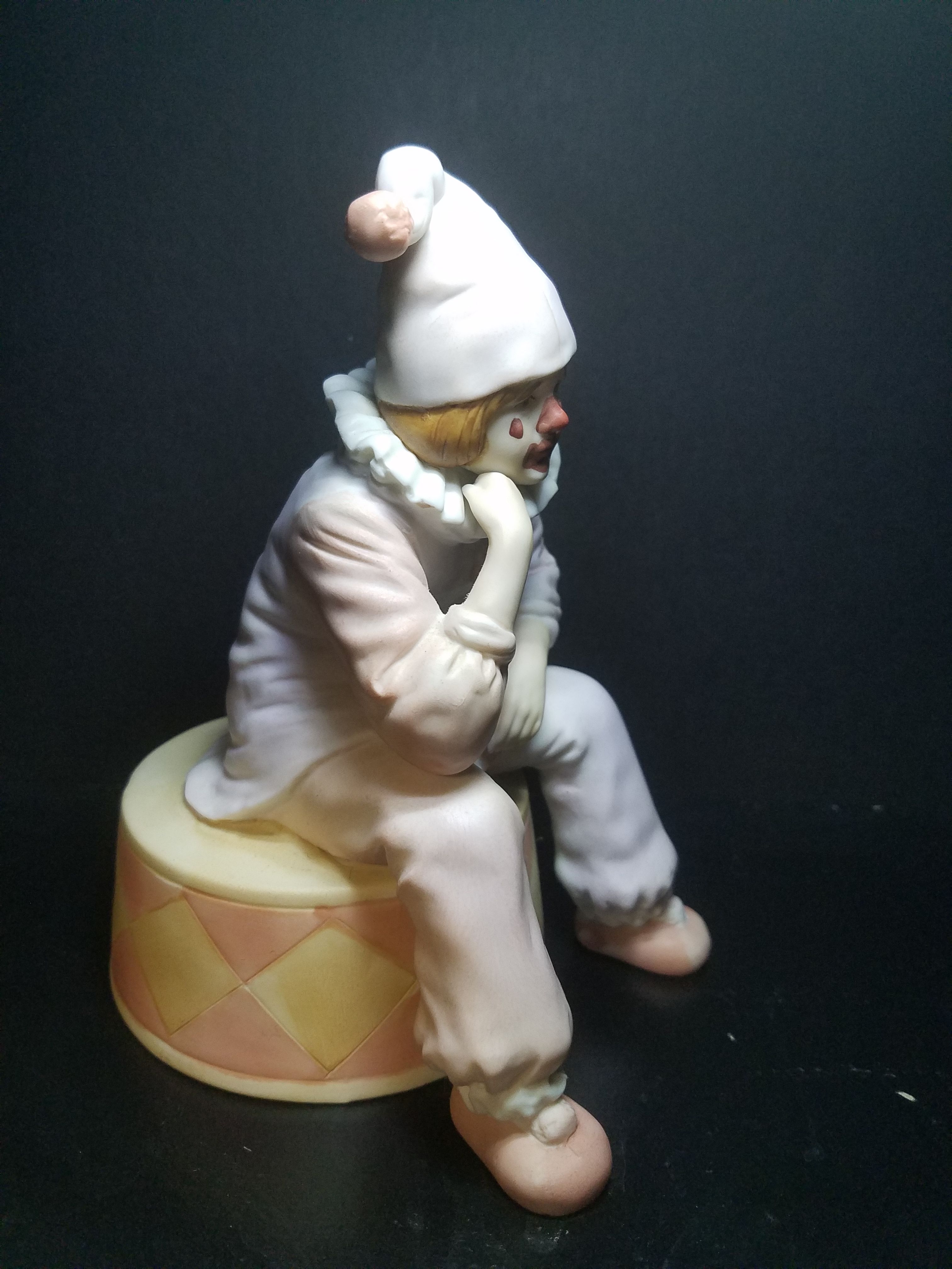 Vintage Enesco Sad Clown Music Box plays “Send in the Clowns” 1983