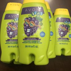 6 Avon Kids Body Wash And Bubble Bath In Groovy Grape 
