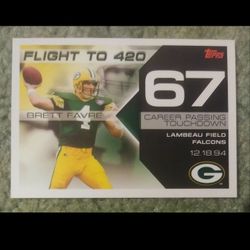 2007 Topps Brett Favre Green Bay Packers Quarterback #67 Football Card HOF Collectible Sports NFL