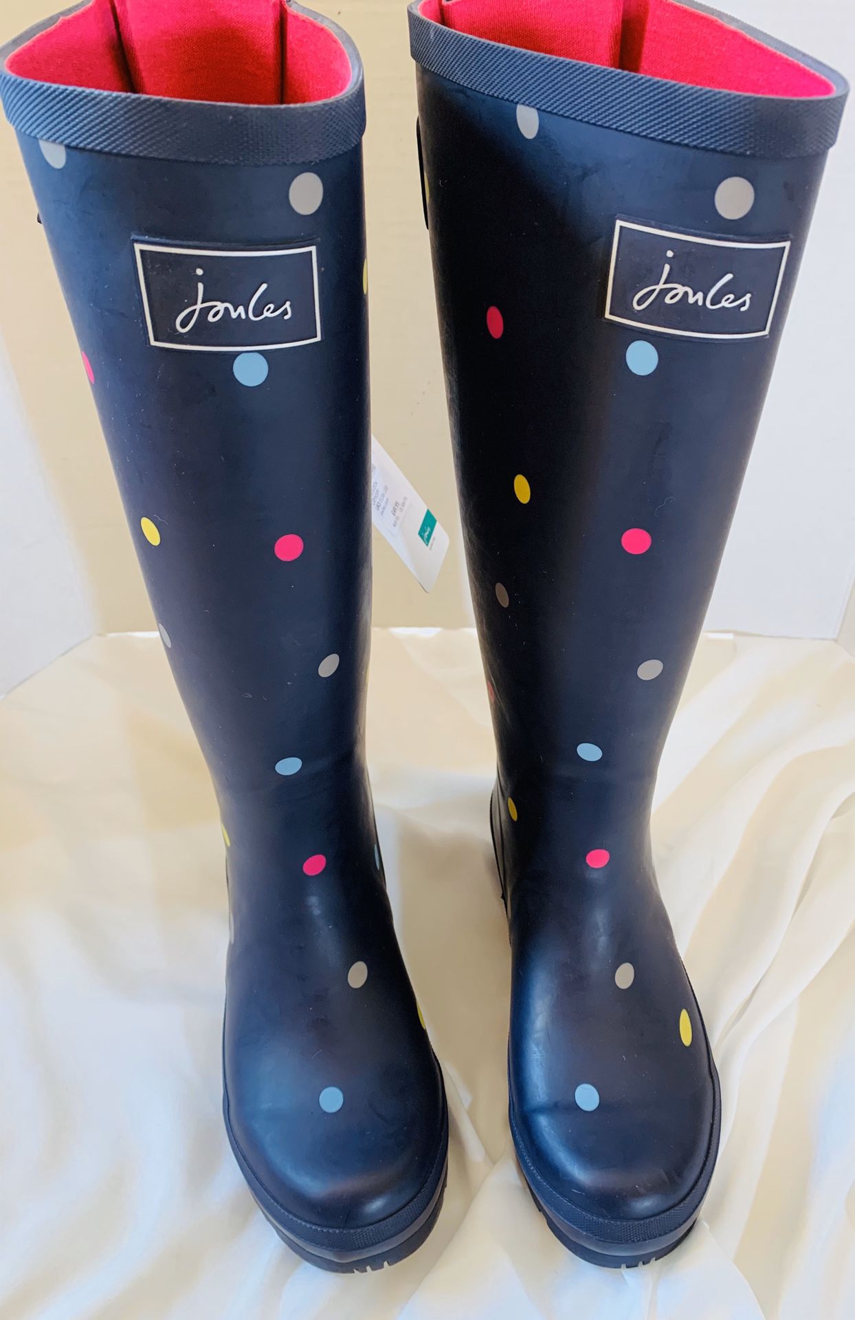 Joules Confetti Rain Boots Size 5 NWT