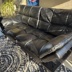 Faux Leather Futon Sofa Bed,Convertible Futon