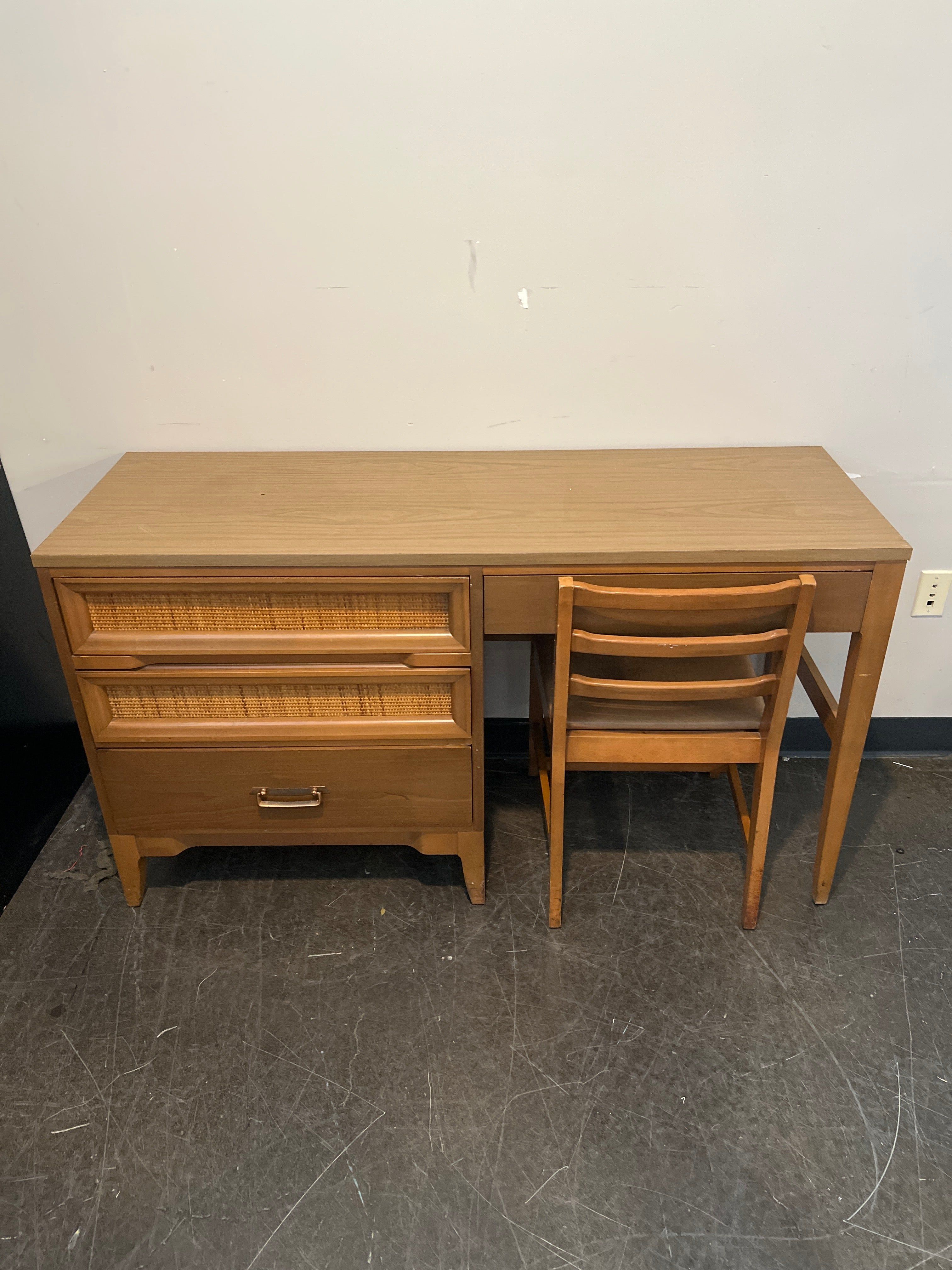 Mid-Century Modern Desk & Chair Set by Inn Keepers Co – Solid Wood