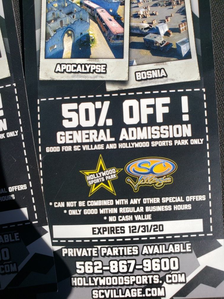 SC Village Airsoft & HollyWood Sports Park Coupons
