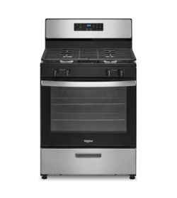 Whirlpool stainless steel gas range