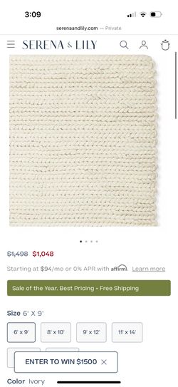serena & lily braided wool rug 6x9