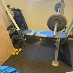 Weight Bench and weights