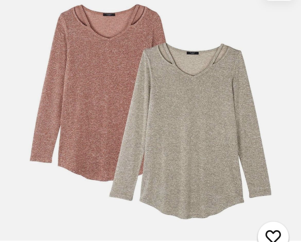 AVON STUDIO 1886, 2 Pack Cut Out Tunics L/G (12-14)