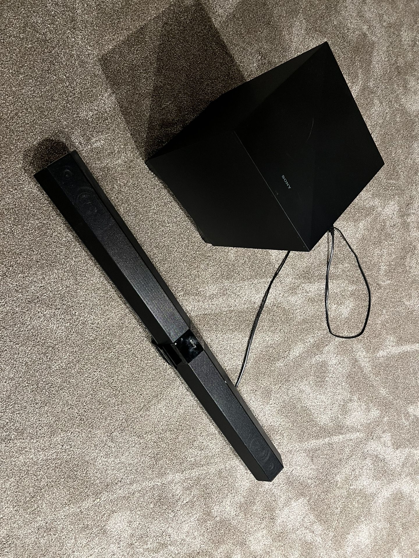 SONY soundbar and subwoofer