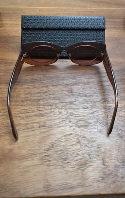 Alaia Pink Brown Oval Sunglasses