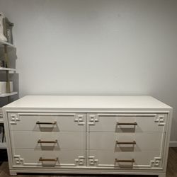 Z Gallerie 6 drawer Dresser- White And Gold 