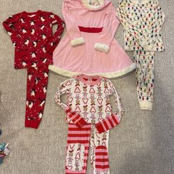 Girls Hanna Andersson Long John Pjs And Dress Size 7/8