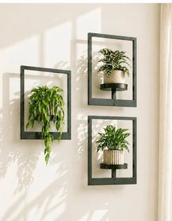 Hanging Planters for Indoor Plants Wall Decor Living Room Plant Stand Indoor Wall Planters Plant Hanger Window Plant Shelves 3 Pack for Outdoor Entryw