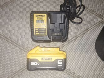 De Walt 20V 6AH Battery & Charger