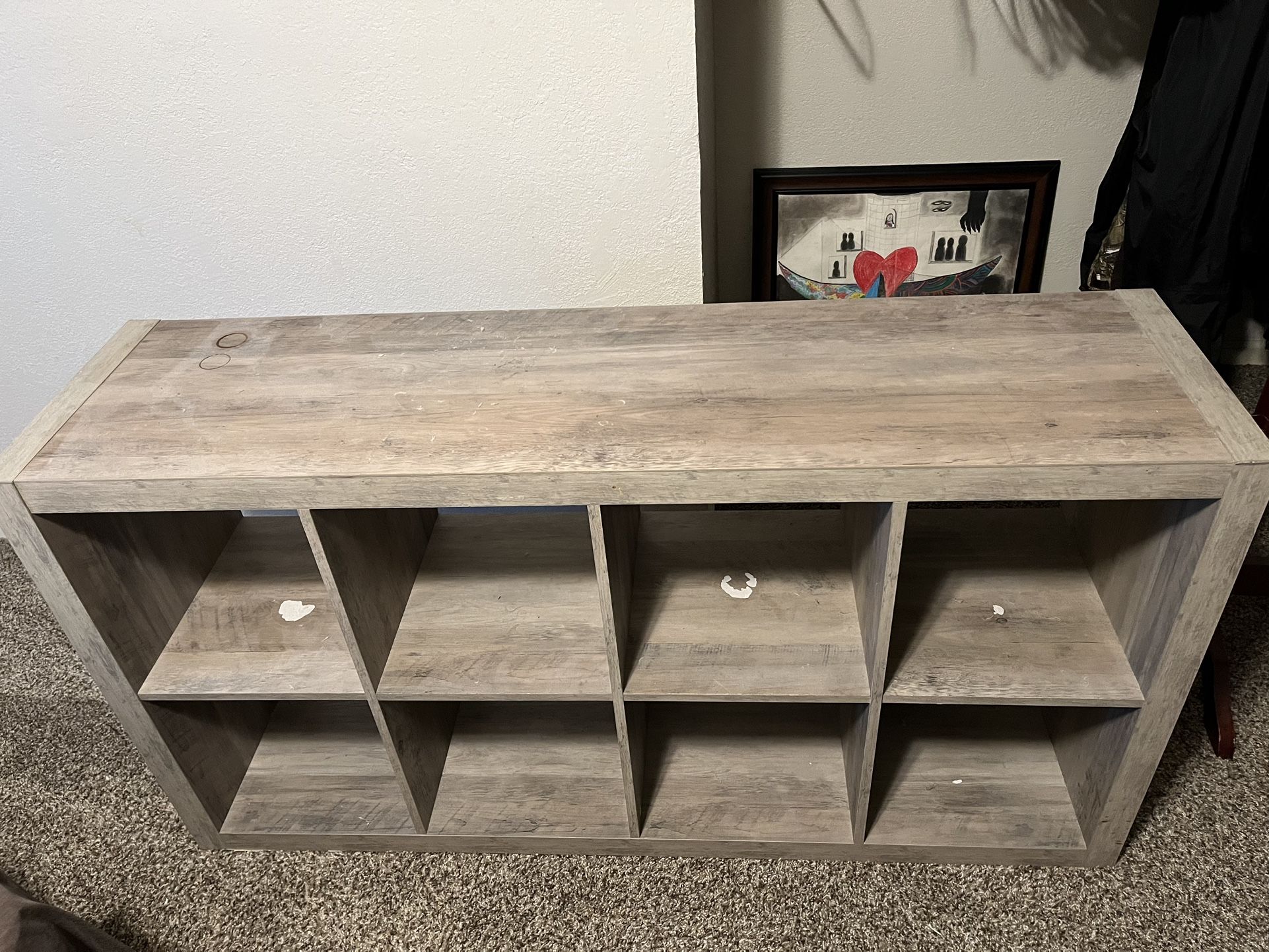 Large Grey Wooden Entertainment Center – Must Go!