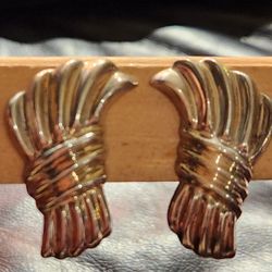 Vintage Sterling Pair of Clip On Earrings 