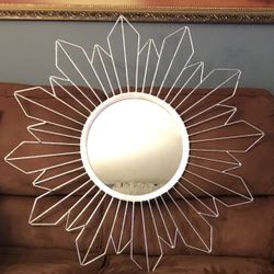 Metal Sun Shaped Mirror 