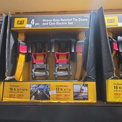 CAT Ratchet Tie Down And Cam Buckle Set 16 Ft. x 1-1/2 in. 