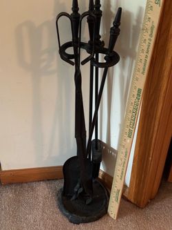 Wrought Iron Fireplace Set