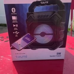 tzumi SoundBoost Wireless Bluetooth Speaker 5.0 LED Lights OBO