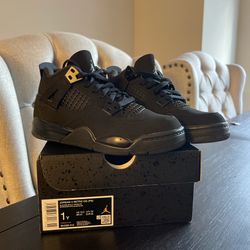 Youth Black Cat Jordan 4s