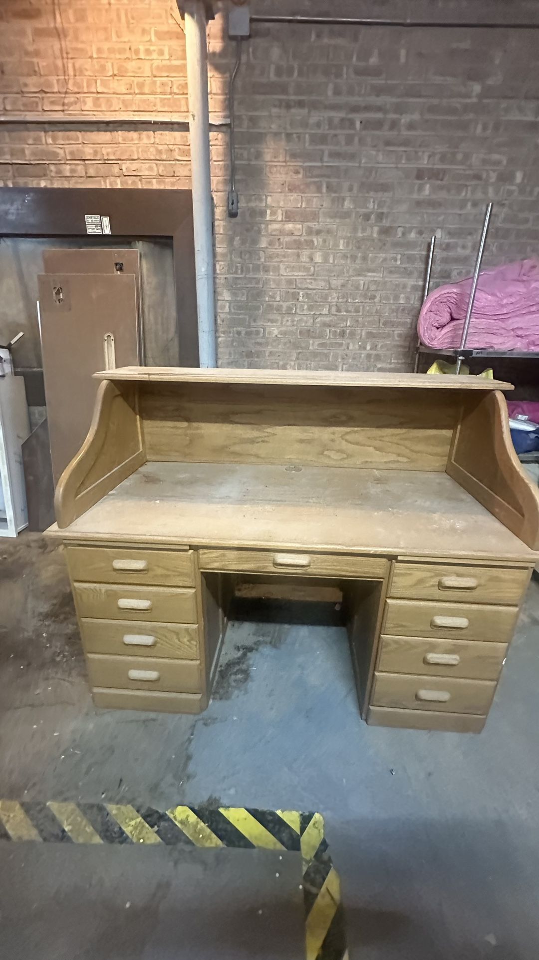 Wooden Desk with Drawer Storage & Shelf.