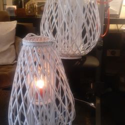 Large White Patio Candle 