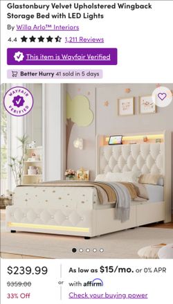 Upholstered Storage Bed
