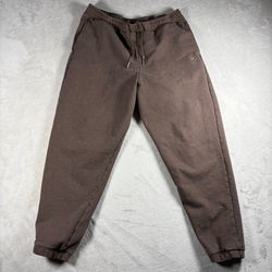 Gymshark Crest Jogger Sweatpants Men’s Unisex XL Brown Fleece Logo Gym #2225