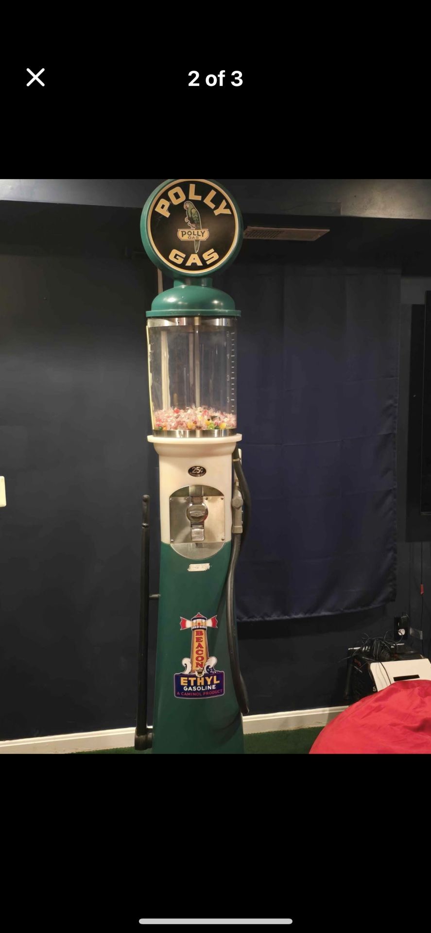 Polly Gas Gravity Feed Visible Gas Pump Gumball Machine